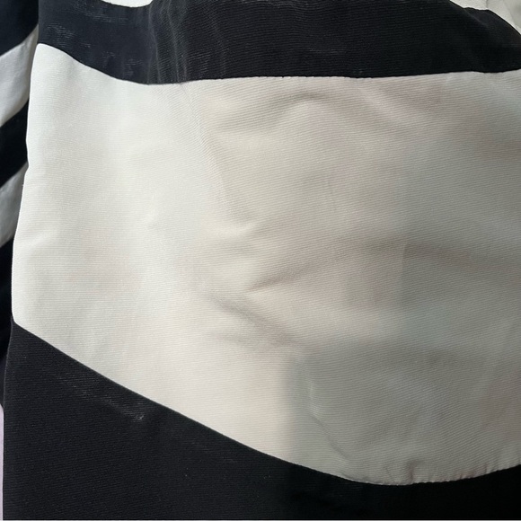 ROSIE ASSOULIN sz S Off Shoulder Balloon Sleeve Top Off White Black Stripe - Picture 13 of 16